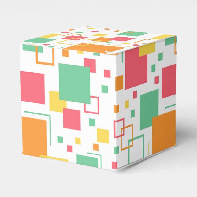 Retro Mod Citrus Favour Box (Front Side)