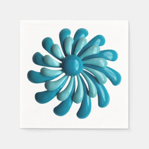 Retro MOD Flowers - Floral Spring Summer Garden Napkin