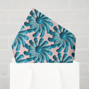 Retro MOD Flowers - Spring Summer Garden Wedding Tissue Paper