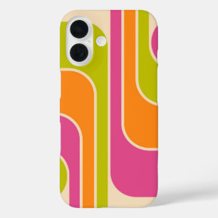 Retro Mod Geometric Design iPhone 16 Case