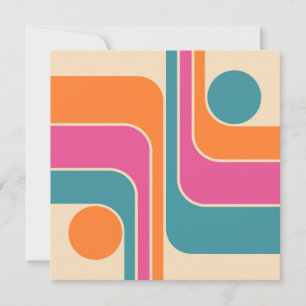 Retro Mod Geometric Design Invitation