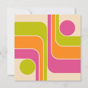 Retro Mod Geometric Design Invitation