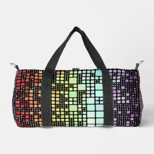 Retro Mod Geometric Groovy Funky Neurogender Pride Duffle Bag