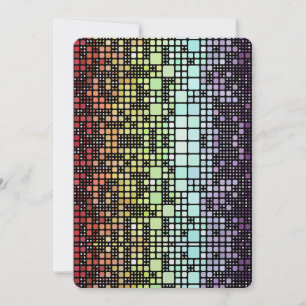 Retro Mod Geometric Groovy Funky Neurogender Pride Holiday Card