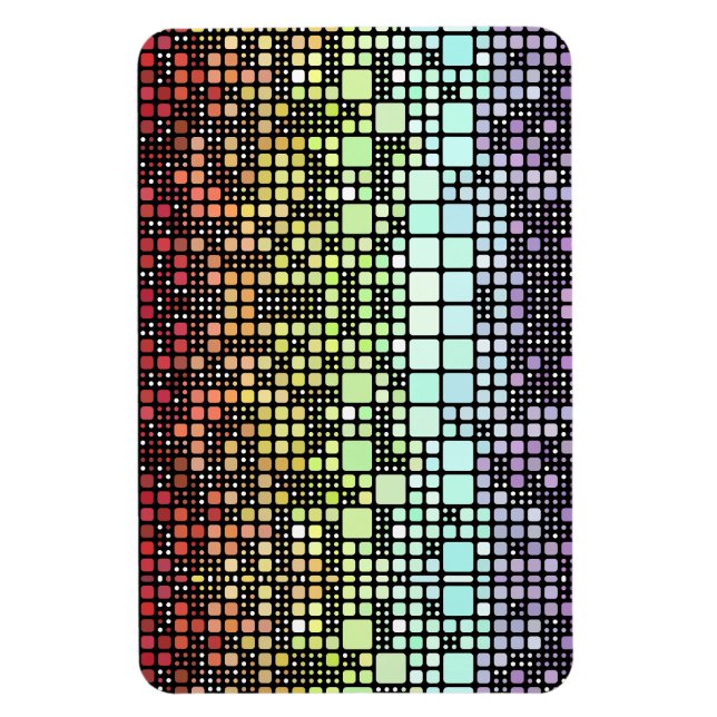 Retro Mod Geometric Groovy Funky Neurogender Pride Magnet (Vertical)