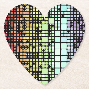 Retro Mod Geometric Groovy Funky Neurogender Pride Paper Coaster