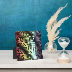 Retro Mod Geometric Groovy Funky Neurogender Pride Plaque