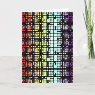 Retro Mod Geometric Groovy Funky Neurogender Pride Thank You Card