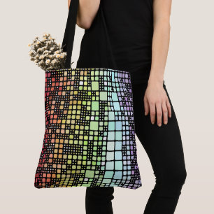 Retro Mod Geometric Groovy Funky Neurogender Pride Tote Bag