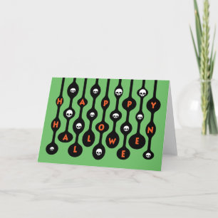 Retro Mod Happy Halloween Card