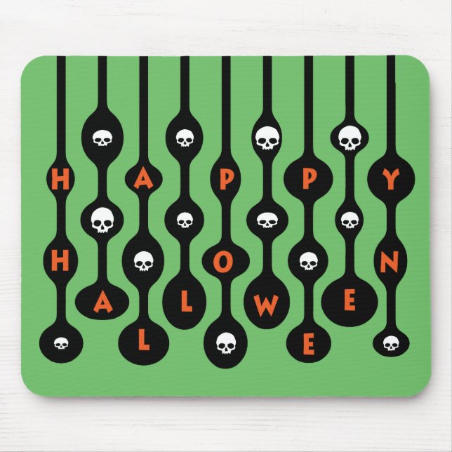 Retro Mod Happy Halloween Mouse Pad (Front)