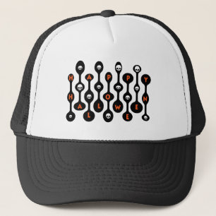 Retro Mod Happy Halloween Trucker Hat