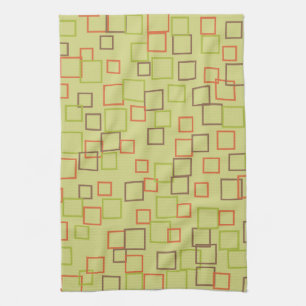 Retro Mod Lime Kitchen Towel