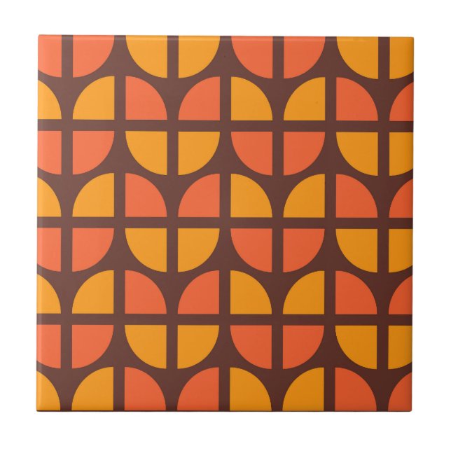Retro Mod Pattern Ceramic Tile (Front)