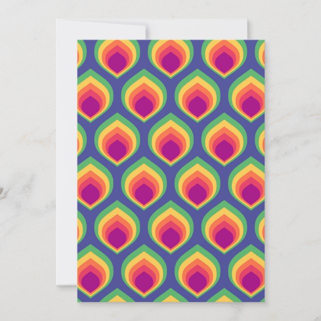 Retro Mod Pattern Invitation (Front)