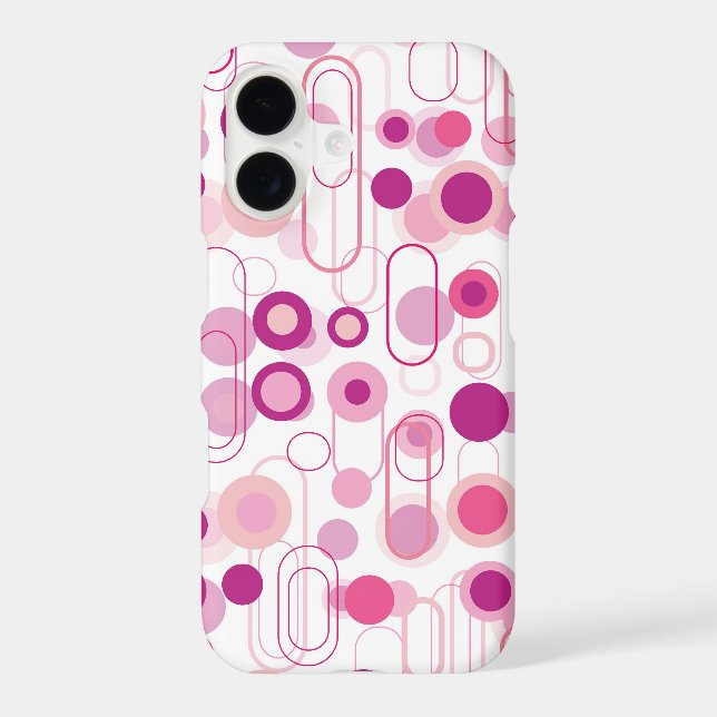 Retro Mod Purple Pods And Pink Dots Pattern Art (Back)