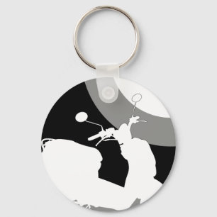 Retro Mod Scooter Keychain