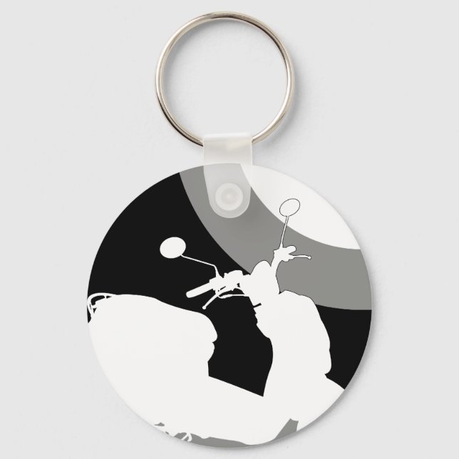 Retro Mod Scooter Keychain (Front)