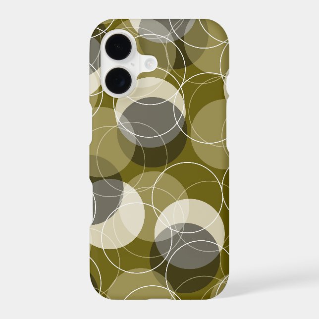 Retro Mod Skinny Rings Yellow Pattern Phone Case (Back)