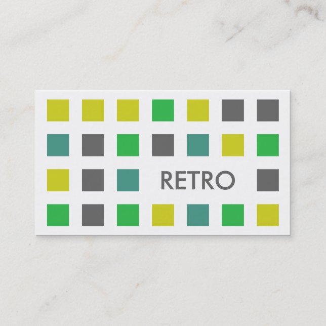 RETRO (mod squares) Business Card (Front)