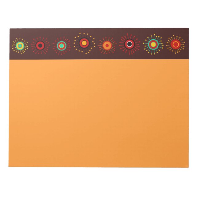 Retro Mod Starbursts Notepad (Front)