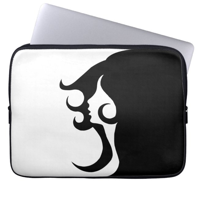 Retro Mod Woman Laptop Sleeve (Front)