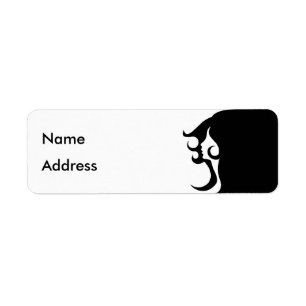 Retro Mod Woman Return Address Label