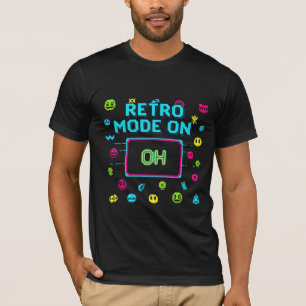 Retro Mode On 8-Bit Pixel Art Arcade Gaming T-Shirt