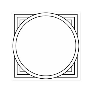 Retro-Modern Art Deco Inspired Geometric Frame Self-inking Stamp