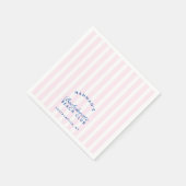 Retro Modern Bachelorette Pink Paper Napkins (Corner)