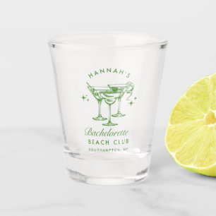 Retro Modern Bachelorette Weekend Party Shot Glass