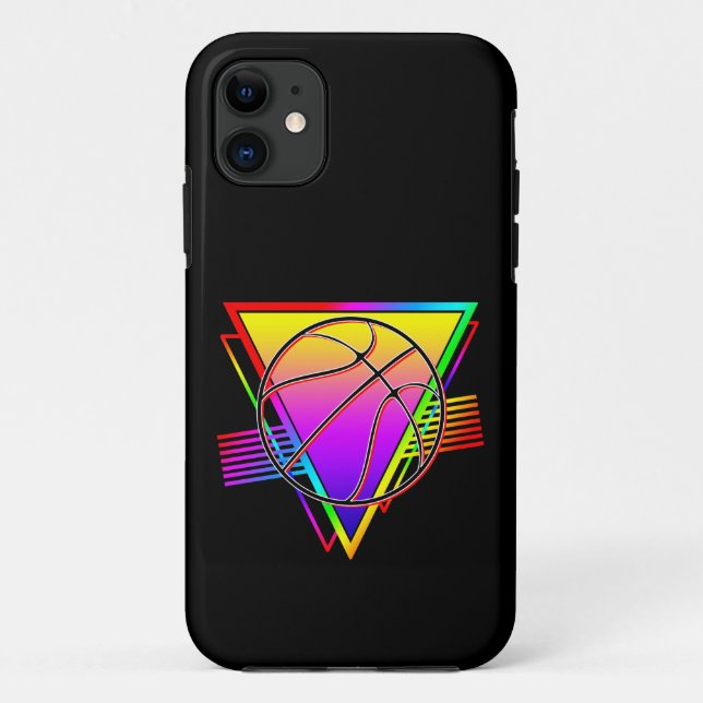 Retro Modern Basketball Ball Case-Mate iPhone Case (Back)