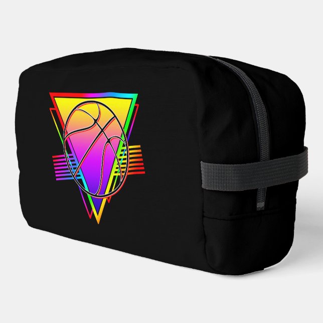 Retro Modern Basketball Ball Dopp Kit (Left Corner)