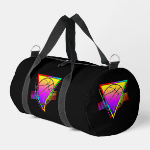 Retro Modern Basketball Ball Duffle Bag