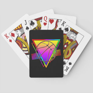 Retro Modern Basketball Ball Playing Cards