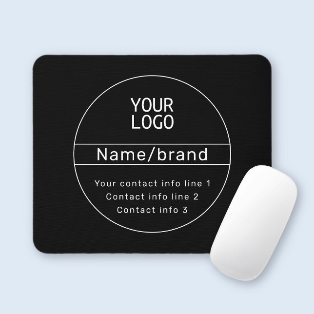 Retro-Modern Business or Brand Contact info Mouse Pad (Creator Uploaded)
