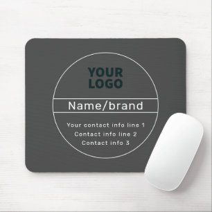 Retro-Modern Business or Brand Contact info Mouse Pad