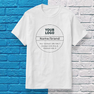 Retro-Modern Business or Brand Contact info T-Shirt