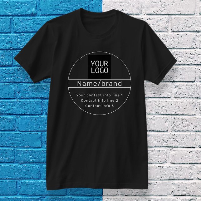 Retro-Modern Business or Brand Contact info T-Shirt (Creator Uploaded)