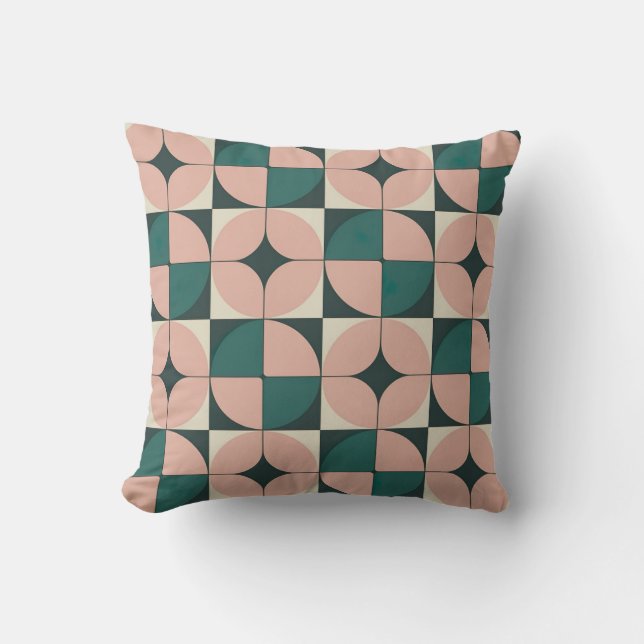 Retro Modern Circle Pattern  Cushion (Front)