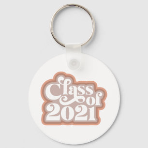 Retro Modern Class Of 2021  Key Ring