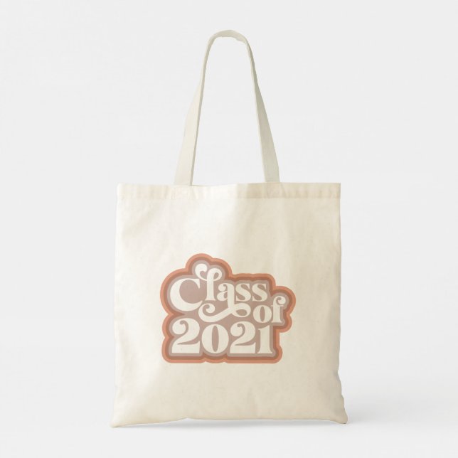 Retro Modern Class Of 2021 Tote Bag (Back)