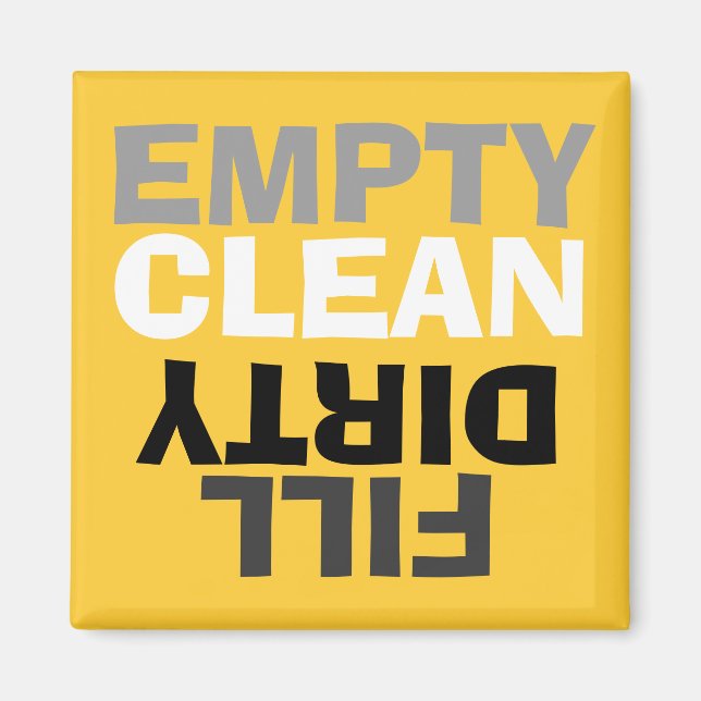 Retro Modern Clean/Dirty Dishwasher Magnet (Front)