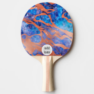 retro modern colourful logo simple ping pong paddle