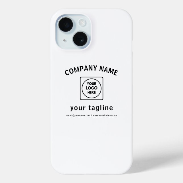 Retro-Modern Custom Logo Black White iphone case (Back)
