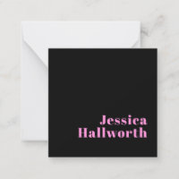 Retro-modern Editable Text | Black & Pink