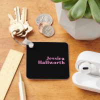 Retro-modern Editable Text | Black & Pink