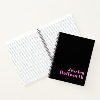 Retro-modern Editable Text | Black & Pink