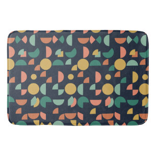 Retro Modern Elegant Geometric Tribal Bath Mat