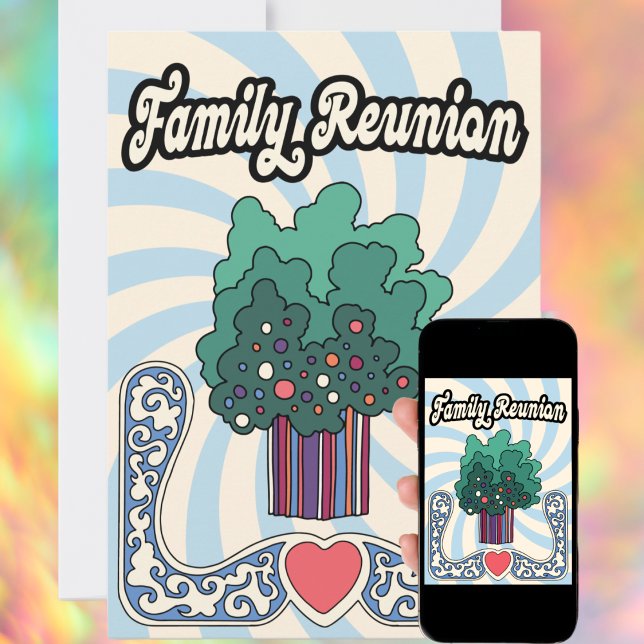 Retro Modern Family Reunion Invitation (Creator Uploaded)
